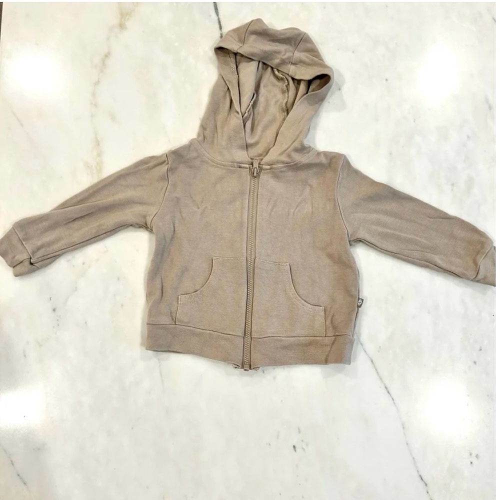 Kyte Baby Bamboo Jersey Hooded Jacket in Khaki
